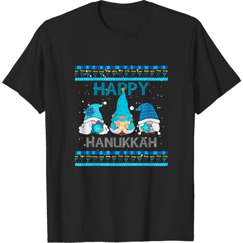 Happy Hanukkah Gnomes Men's T-Shirt