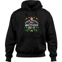 Hoodie de Noël Dear Santa My Brother Did It — Sweats à capuche pour hommes