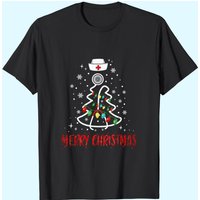 Merry Christmas Nurse Stethoscope T-Shirt for Men