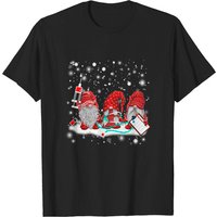 Funny Nurse Gnomes Santa Christmas Light T-Shirt for Men