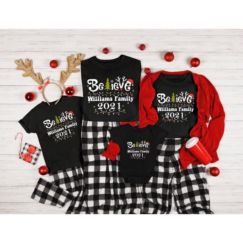 T-shirt de Noël Personnalisé pour la Famille pour Hommes — T-shirts pour hommes