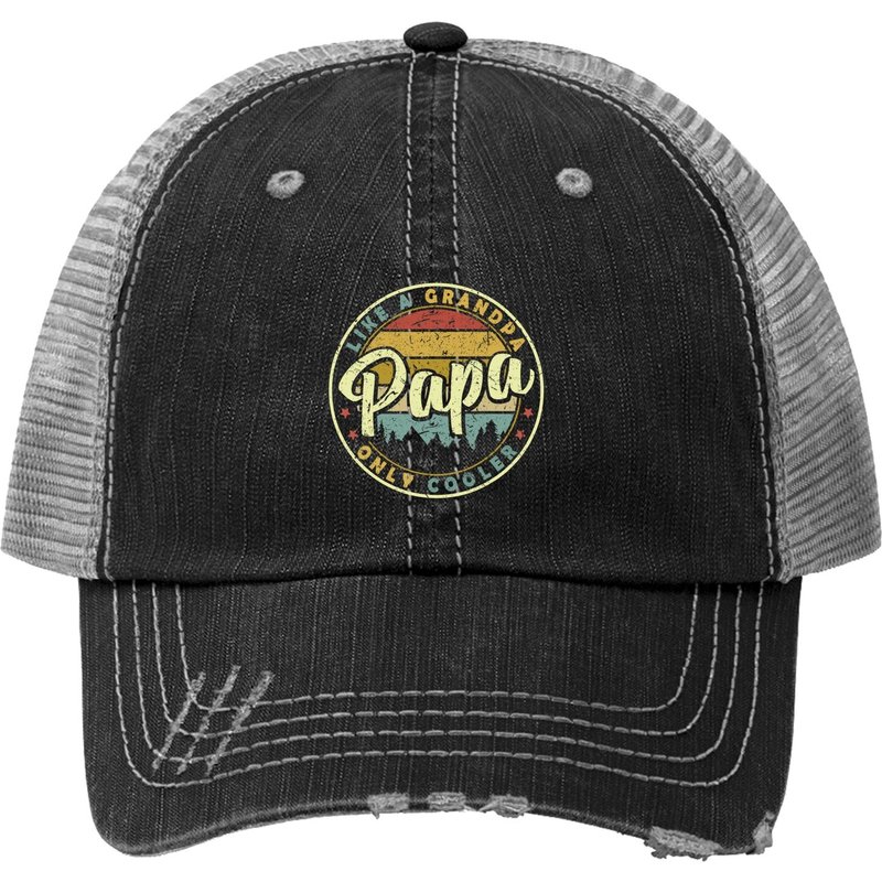 Trucker Hat Papa Like A Grandpa Cooler