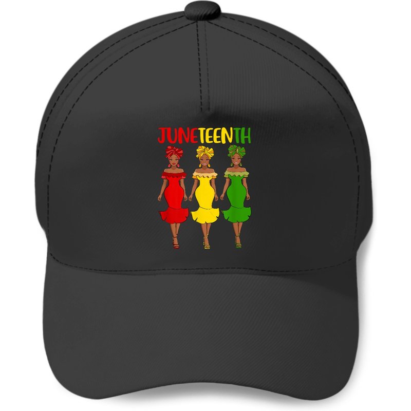 Juneteenth Melanin Black Baseball Cap