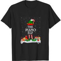 Family Matching Christmas The Piano Elf T-Shirt for Men — Mens T Shirts