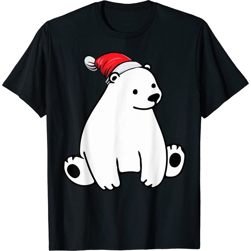 T-shirt de Noël pour hommes avec ours polaire Santa — T-shirts pour hommes