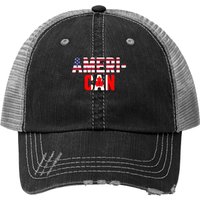 Casquette Trucker Drapeau Canadien Américain — Casquette de baseball
