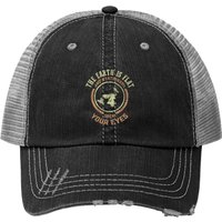 Chapeau Trucker Vintage Conspiration Terre Plate et Stationnaire