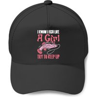 Casquette de Pêche Fish Like Girl Try To Keep Up — Casquette de baseball