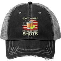 Casquette Trucker Dites-moi que j'ai eu mes deux vaccins Drapeau américain — Casquette de baseball