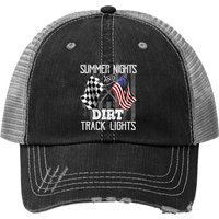 Casquette Trucker Summer Nights Dirt Track Lights Racing Motocross — Casquette de baseball