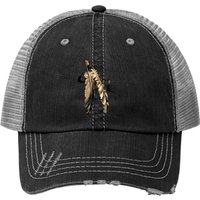 Chapeau Trucker Art Tribal Amérindien du Sud-Ouest avec Plume Colorée — Casquette de baseball