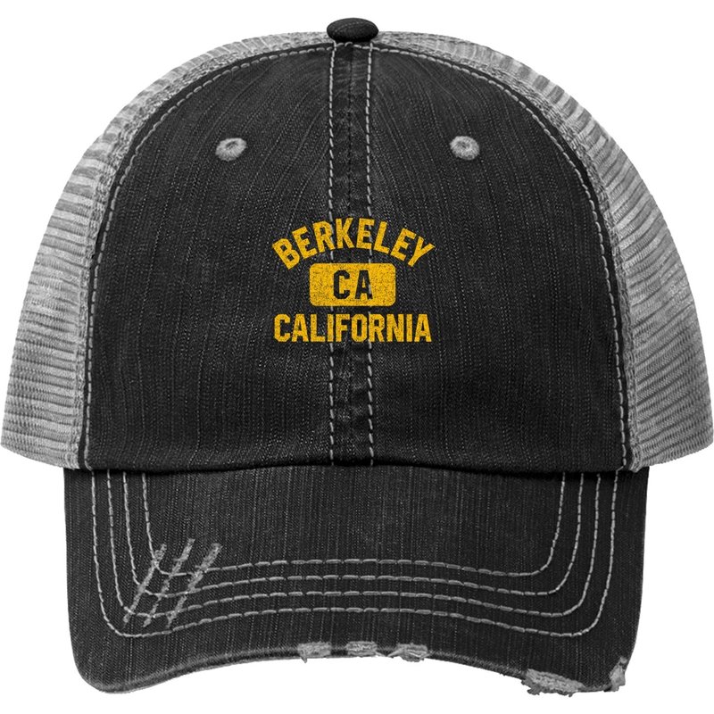Casquette Trucker Distressée Amber Berkeley Ca California Gym Style — Casquette de baseball