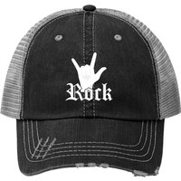 Casquette Trucker avec symbole de main rock pour unisexe — Casquette de baseball