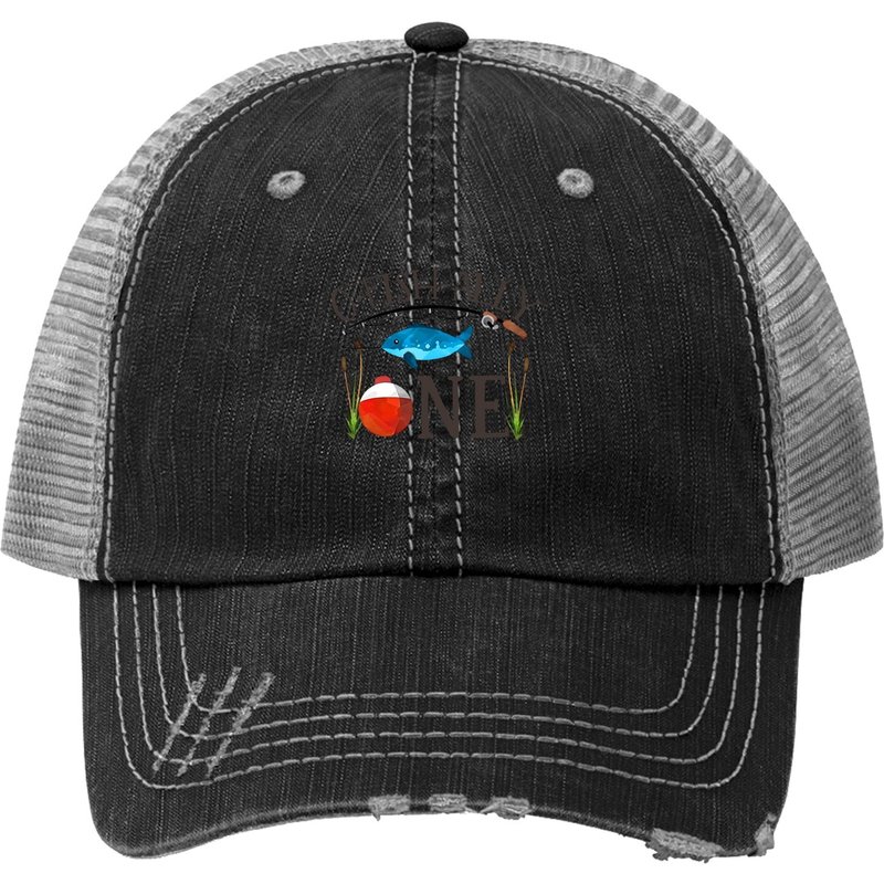Chapeau Trucker O-fish-ally pour le 1er anniversaire d'un garçon