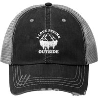 Casquette Trucker I Love Peeing Outside pour la randonnée et le camping — Casquette de baseball