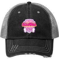 Grandma Patrol Dog Gift Trucker Hat — Baseball Cap