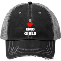 Casquette Trucker I Love Emo Girls — Casquette de baseball