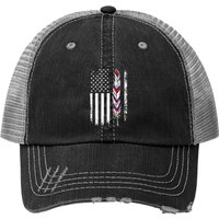 Casquette Trucker Fierté Plume Tribu Autochtone Drapeau Américain