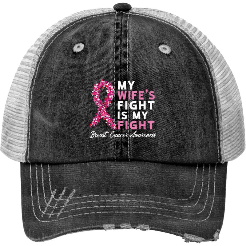 Mon Combat Est Mon Combat Casquette Trucker Survivant du Cancer du Sein