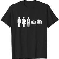 T-shirt Person Woman Man Camera TV pour hommes — T-shirts pour hommes