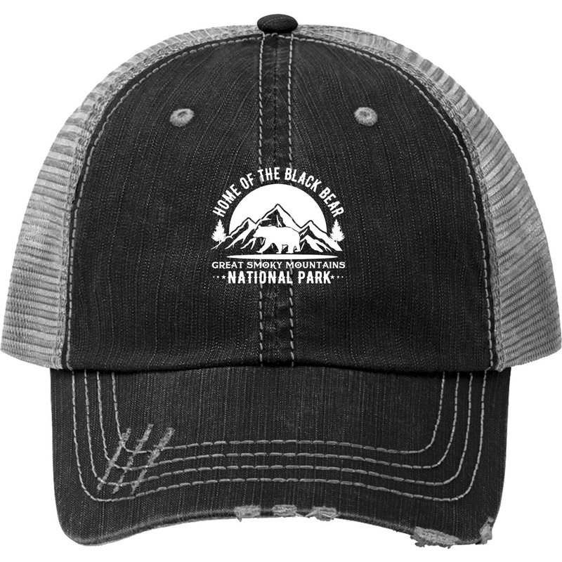 Great Smoky Mountains National Park Black Bears Vintage Trucker Hat — Baseball Cap
