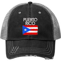 Casquette Trucker Vintage Drapeau de Porto Rico