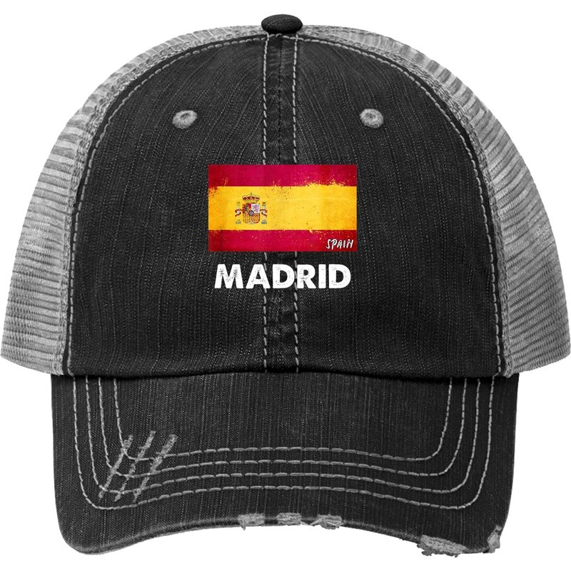 Chapeau Trucker Imprimé Madrid Espagne
