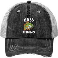 Casquette Trucker Imprimé de Pêche au Bar — Casquette de baseball