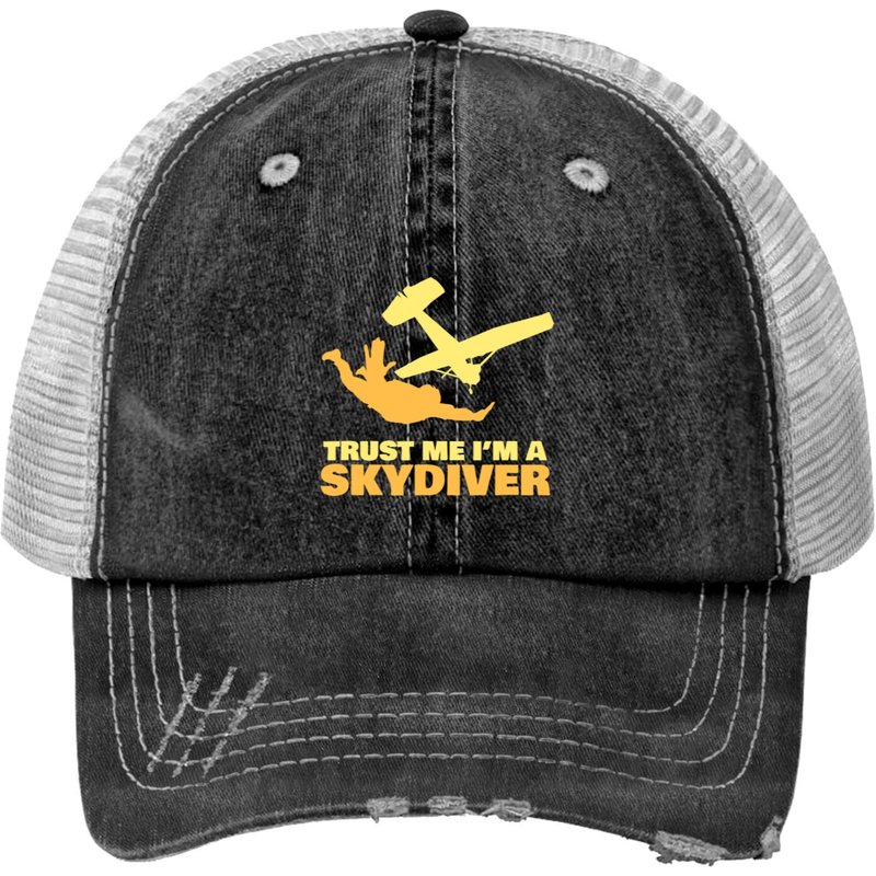 I'm A Skydiver Plane Jump Parachute Lover Trucker Hat — Baseball Cap