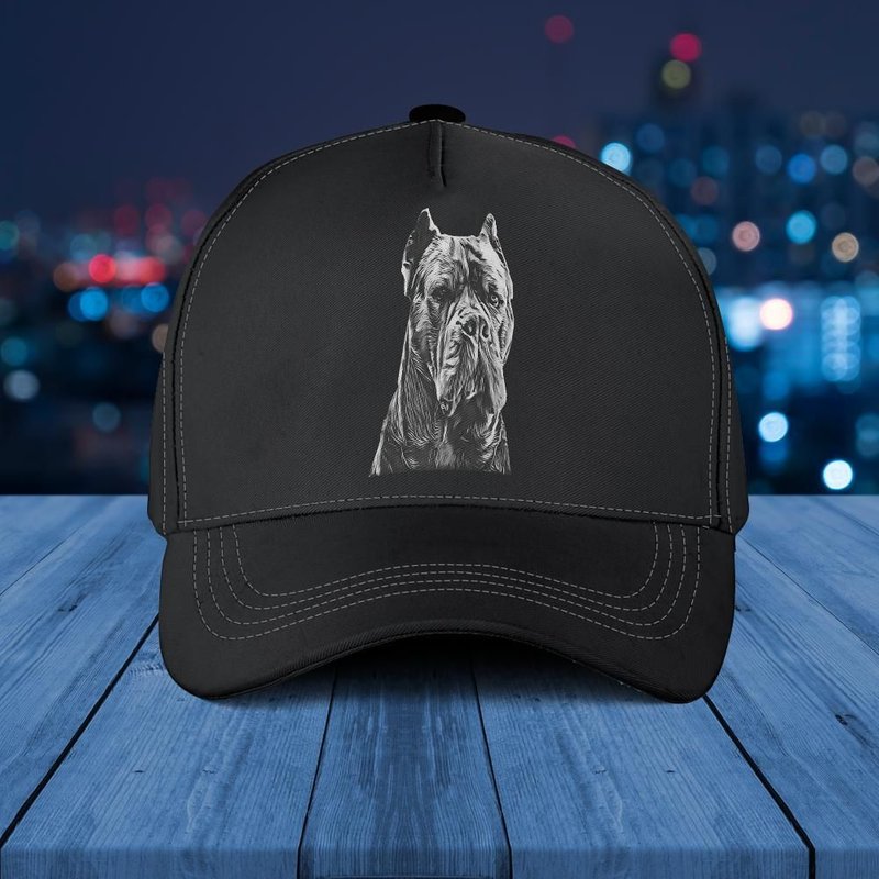 Casquette Cane Corso Mastin Italien Noir & Blanc