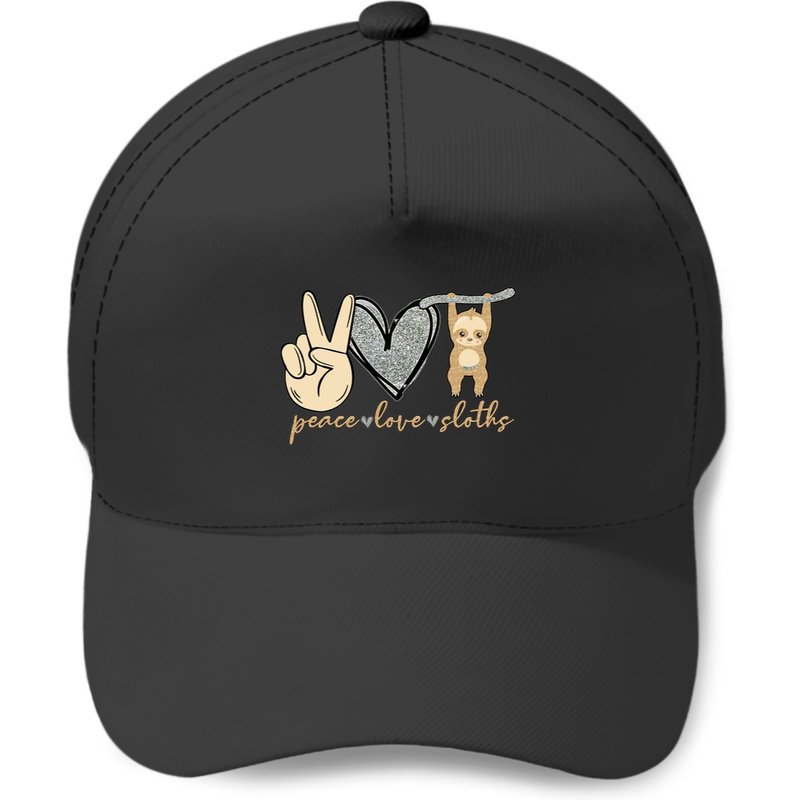 Casquette de baseball Peace Love Heart Sloth