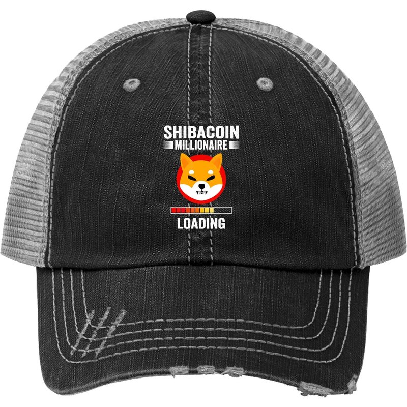 Chapeau Trucker Inu Shiba Coin avec Look Vintage — Casquette de baseball