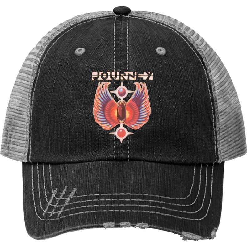 Chapeau Trucker Logo Ailes Colorées du Groupe de Musique Journey — Casquette de baseball