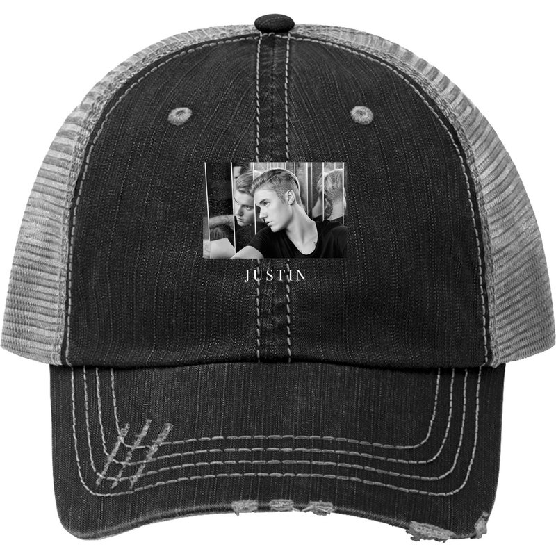 Justin Bieber Reflection Photo Trucker Hat