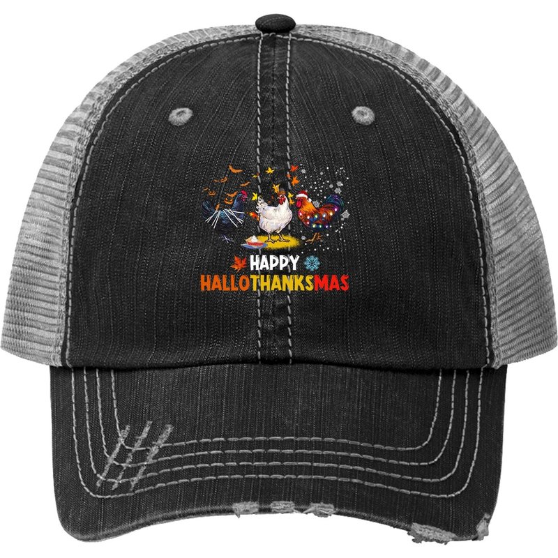 Chapeau Trucker Halloween Thanksgiving Chicken — Casquette de baseball