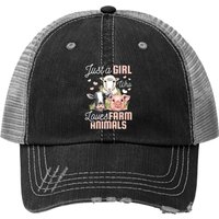 Juste une fille qui aime les animaux de ferme - Casquette Trucker — Casquette de baseball