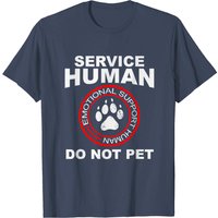 Service Human Dog Owner Emotional Support T-Shirt for Men