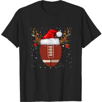 T-shirt de Noël avec chapeau de Père Noël et renne pour hommes — T-shirts pour hommes