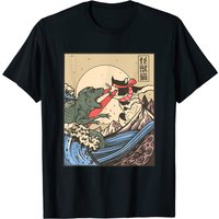 T-shirt Kaiju Monster vs Cat Laser Eye Fight Japanese Zilla — T-shirts pour hommes