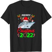 T-shirt de Noël Merry Cruisemas 2022 avec Renne et Père Noël — T-shirts pour hommes