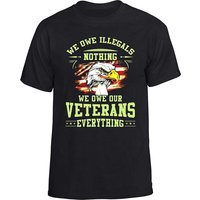 T-shirt Nous ne devons rien aux illégaux, nous devons tout à nos vétérans — T-shirts pour hommes