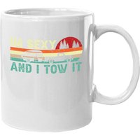 Mug de café Funny Camping RV Je suis sexy et je le tire — Tasses et gobelets