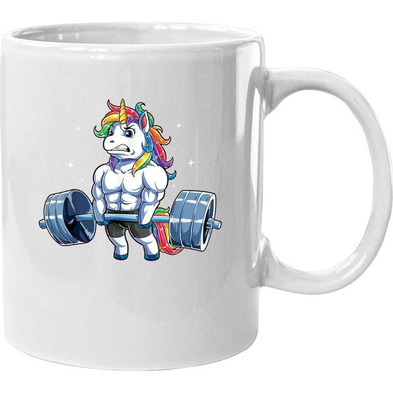 Unicorn Weightlifting Coffee Deadlift Fitness Gym Mug — Mugs & Tumblers