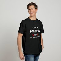 T-Shirt I Love My Boyfriend pour hommes - Cadeau de la Saint-Valentin