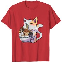 T-shirt Kawaii Neko Cat Ramen Bowl pour hommes — T-shirts pour hommes
