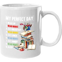 Mug amusant de lecture My Perfect Day Read Books — Tasses et gobelets