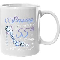 Mug de Café pour le 55e Anniversaire Stepping Into 55th
