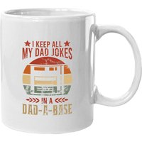 I Keep All My Dad Jokes In A Dad-a-base Vintage Dad Mug — Mugs & Tumblers