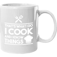 Mug de café Cook Lover Je cuisine et je sais des choses — Tasses et gobelets