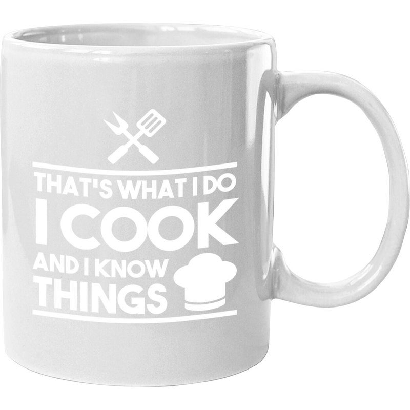 Mug de café Cook Lover Je cuisine et je sais des choses — Tasses et gobelets